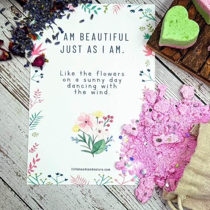 Little Hands and Nature Enchanted Flowers Self Love Potion Kit Card