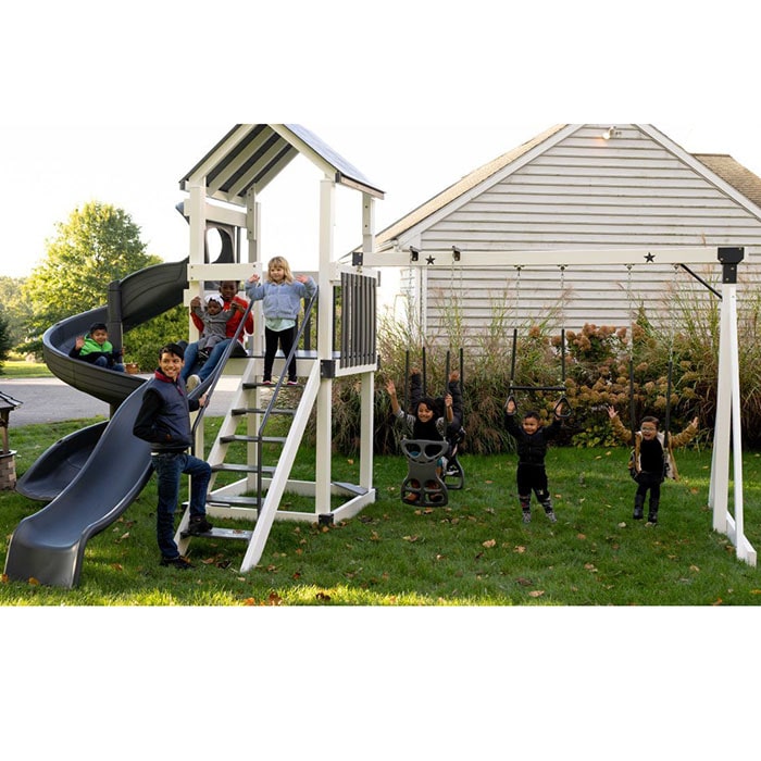 Star Swingsets Star Explorer Playground In Vinyl Full View