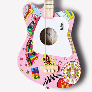 Beatles + Loog Pink Mini Guitar