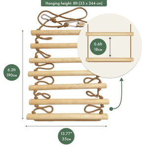 Kids Climbing Rope Ladder