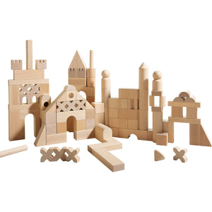 HABA USA Basic Building Blocks 102Pcs. XL Wooden Starter Set Building