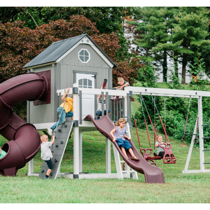 mercury playhouse with swing set