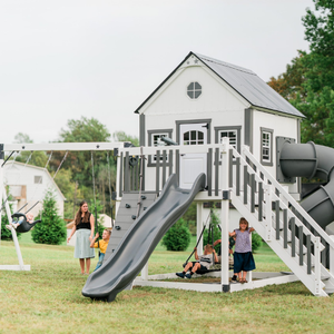large playhouse for kids with swing