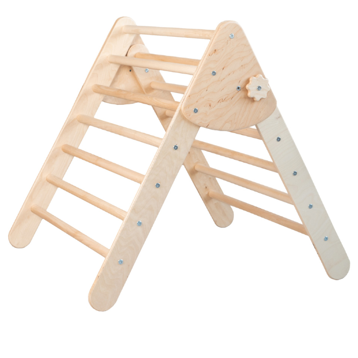 Large Pikler Triangle Natural Wood