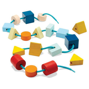 PlanToys Geo Lacing Beads - Unit Plus Full View