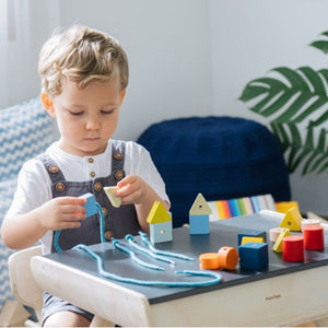 PlanToys Geo Lacing Beads - Unit Plus Lifestyle 1