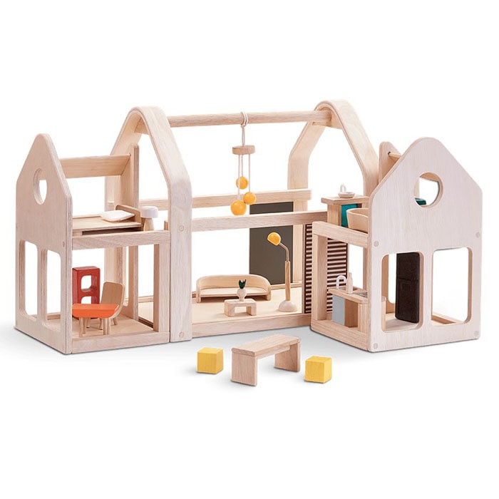 PlanToys Slide N Go Dollhouse Full View