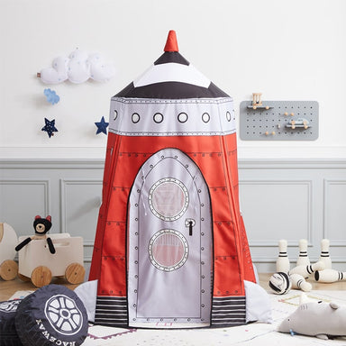 Wonder & Wise Rocket Pop-up Playhouse Front View Scenic