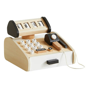Wonder & Wise Wooden Cash Register Front Side View