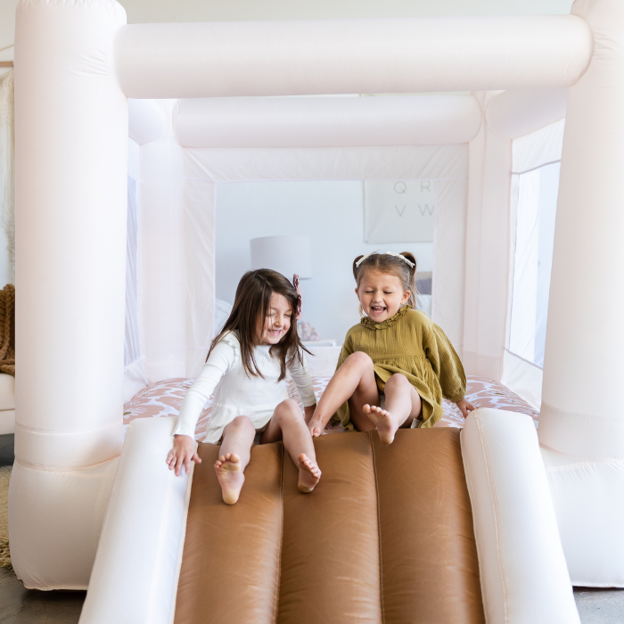 bouncee white bounce house for sale