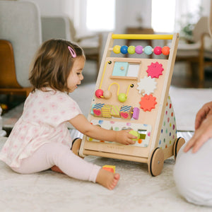 Tiny Land®  Wooden Activity Walker | Rainbow