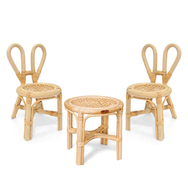 Poppie Toys Poppie Mini Table & Chairs Set Bunny