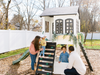 2mamabees reign 2 story playhouse family photo