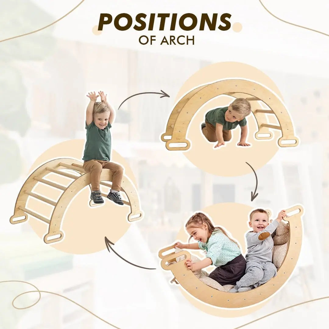 3in1 Climbing Set: Arch + Slide + Cushion