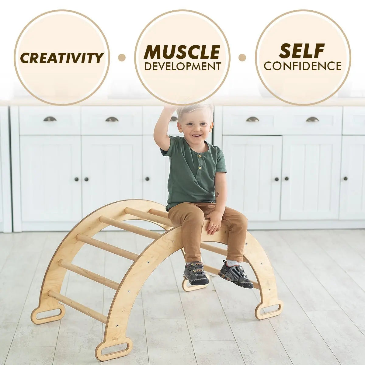 3in1 Climbing Set: Arch + Slide + Cushion