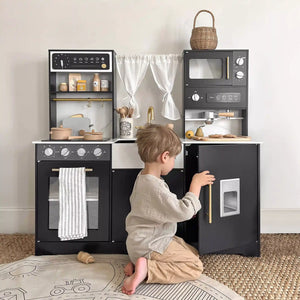 Tiny Land® Trendy Black Style Play Kitchen