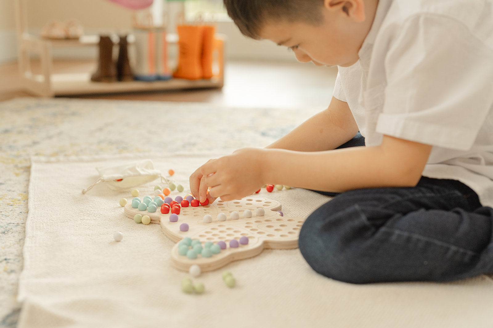 Blueberry and Third Butterfly Activity Board playing