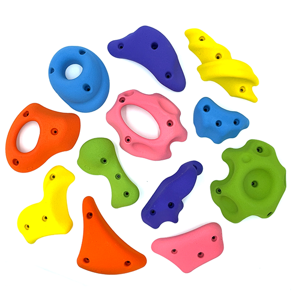 Multi Color Chunky Monkey Rock Wall Holds | Bolt On or Screw On