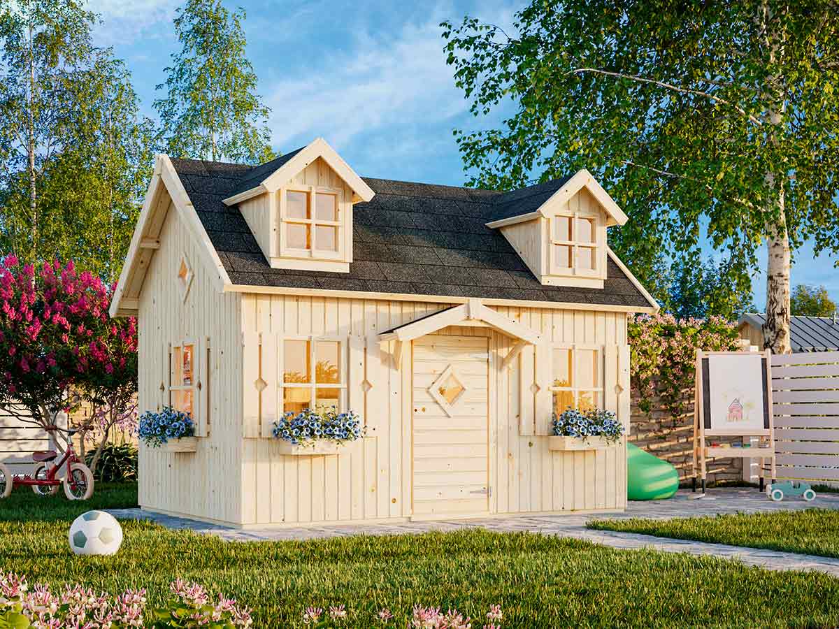 Little Farmhouse DIY Wooden Playhouse Kit