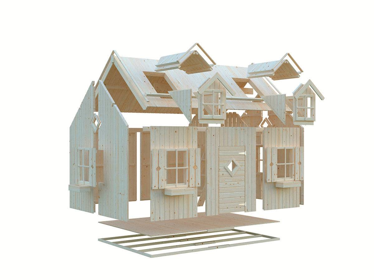 Little Farmhouse DIY Wooden Playhouse Kit