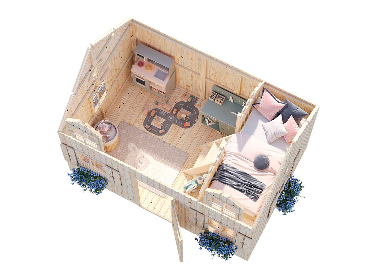Little Farmhouse DIY Wooden Playhouse Kit
