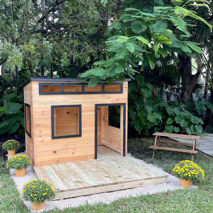 Modern wood playhouse sales