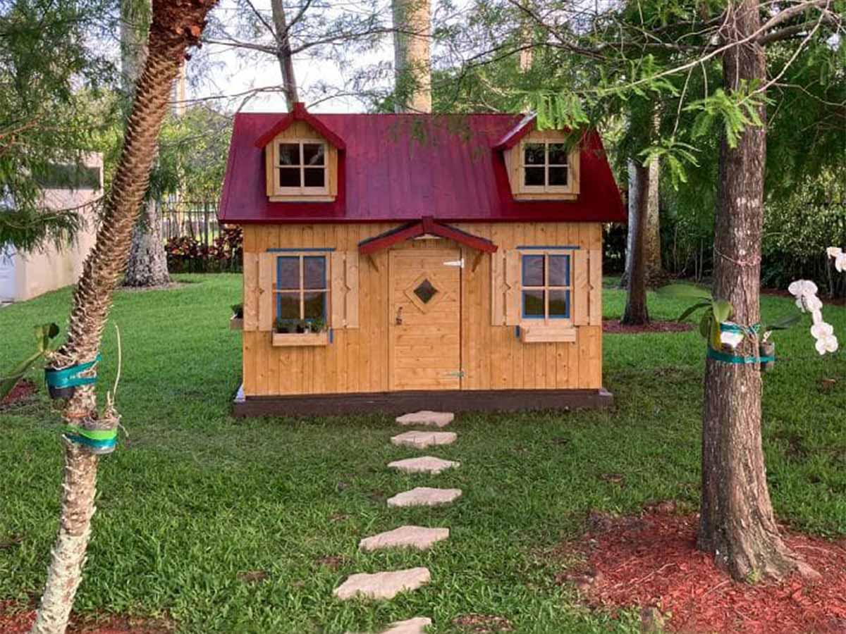 Little Farmhouse DIY Wooden Playhouse Kit
