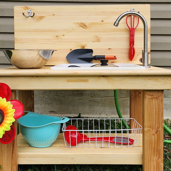 Little Colorado Mud Kitchen With Faucet Front View