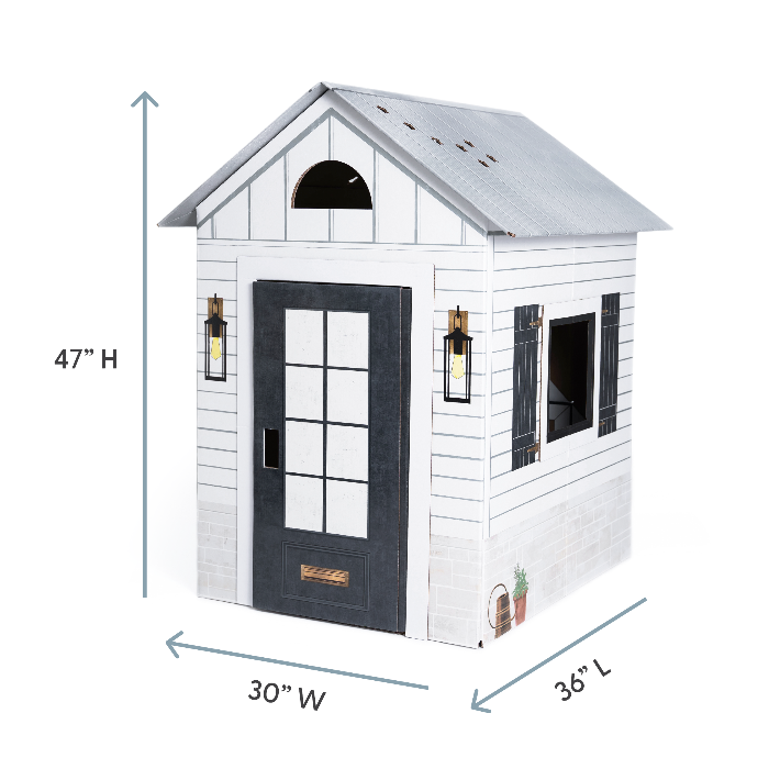 Modern Farmhouse Cardboard Playhouse dimensions