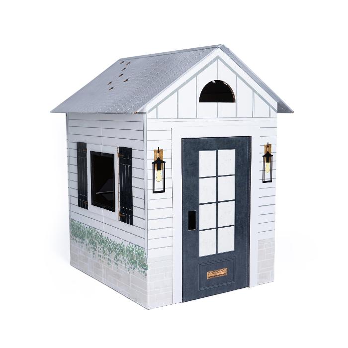 Modern Farmhouse Cardboard Playhouse AlignedPlay