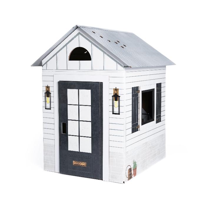 Modern Farmhouse Cardboard Playhouse