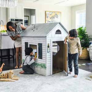 Modern Farmhouse Cardboard Playhouse loifestyle