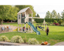 playstation front view outdoor playhouse with slide