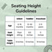 RAD Magda Stool Seat Height Guide Lines
