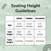 RAD Montessori Cube Chair Seat Height Guidelines