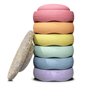 Stapelstein Rainbow Set Stacking Stones pastel