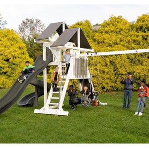 Star Swingsets Moon Walk Playground In Vinyl Full View