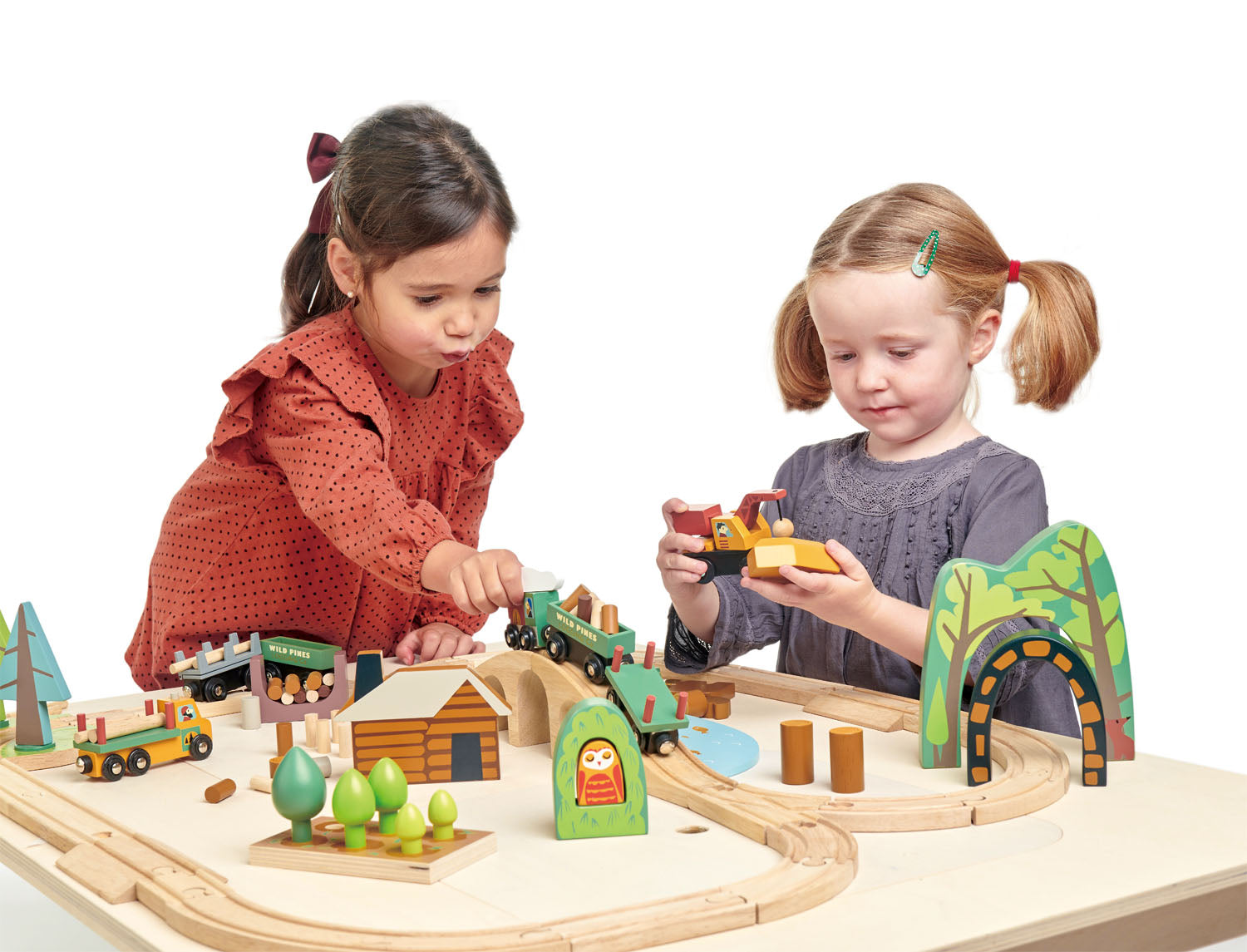 Tender Leaf Wild Pines Train Set kids playing