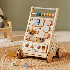 Tiny Land® Natural Wooden Baby Walker