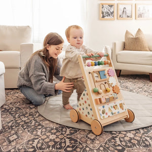 Tiny Land® Natural Wooden Baby Walker