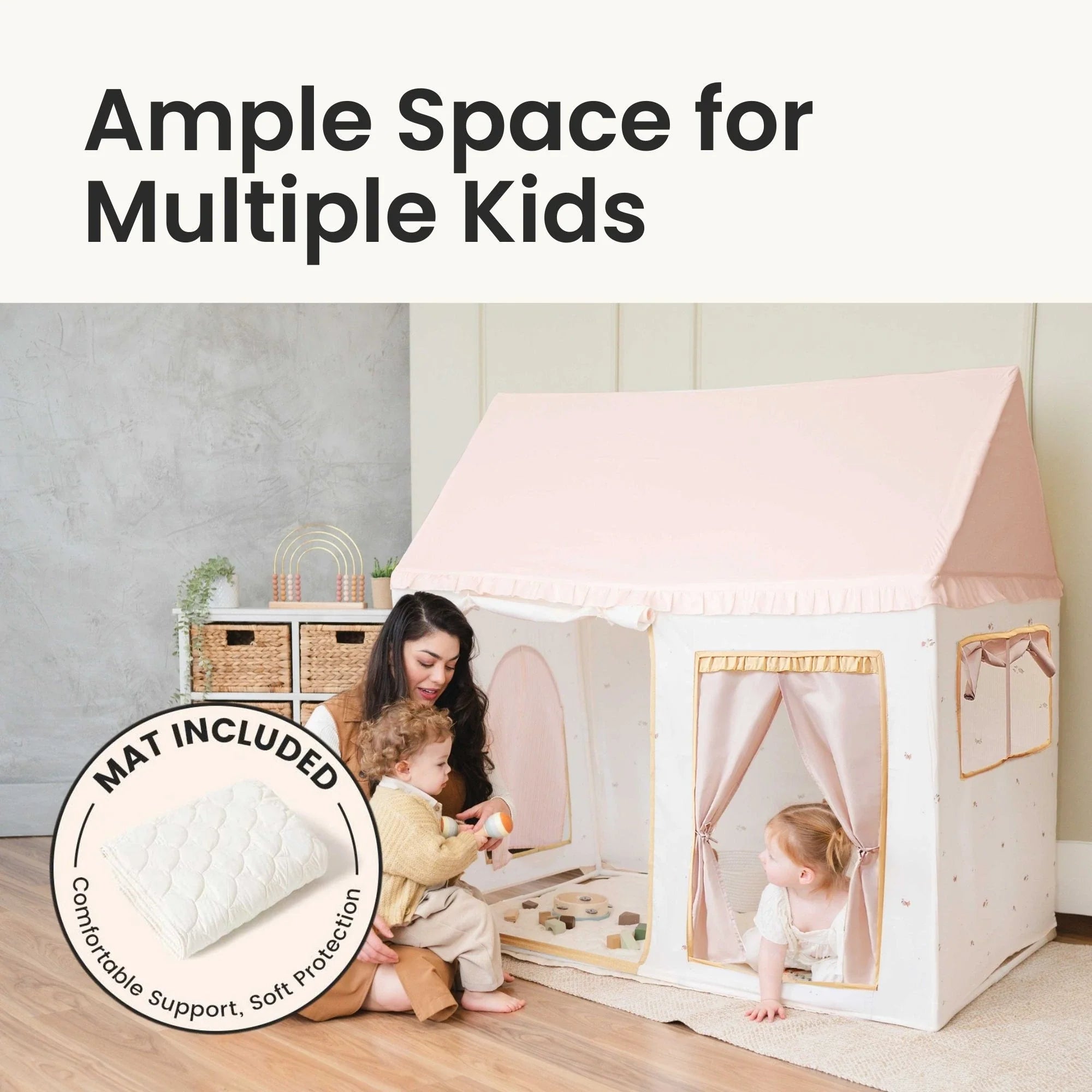 Tiny Land® White and Pink Play Tent