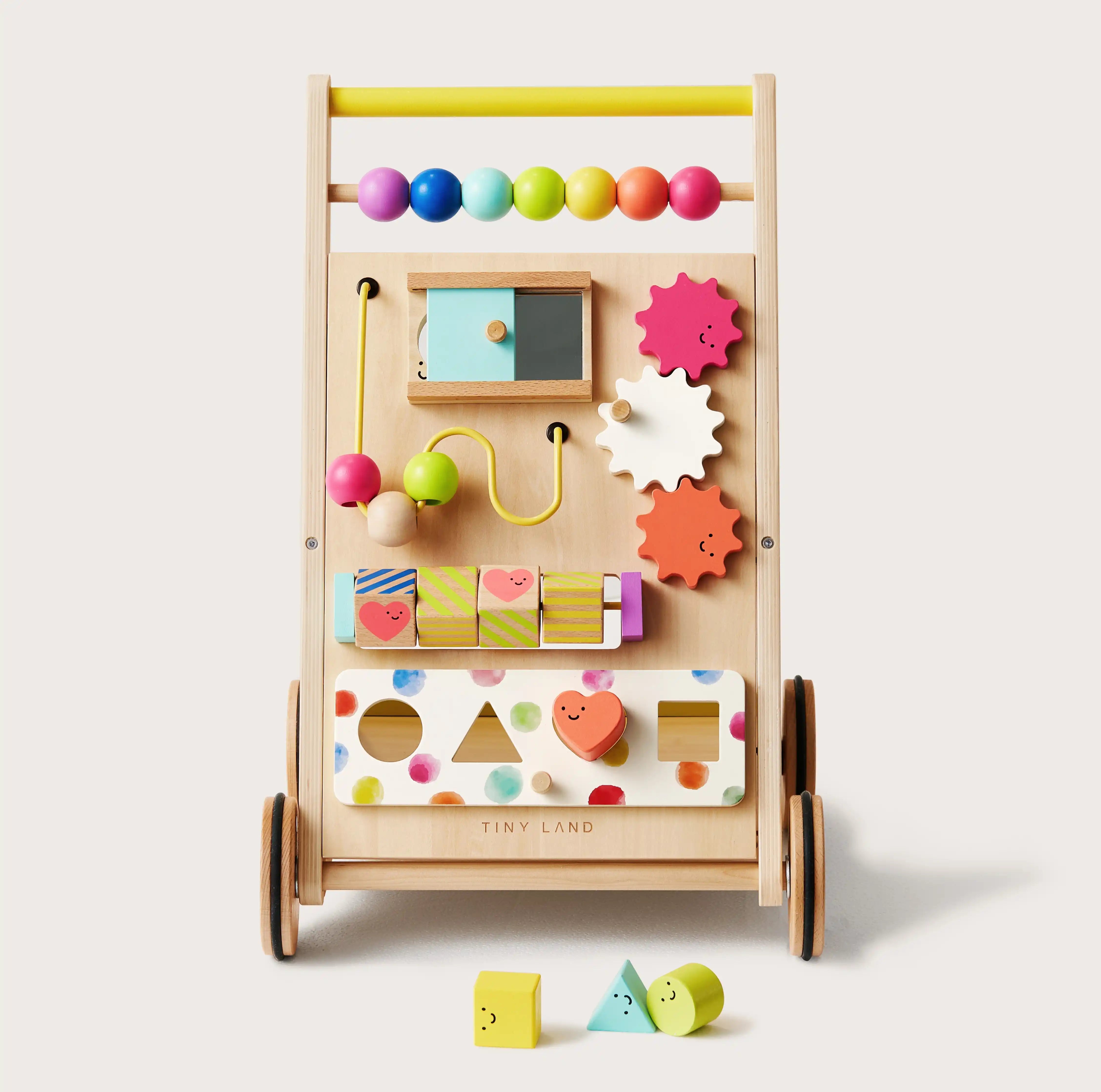 Tiny Land®  Wooden Activity Walker | Rainbow