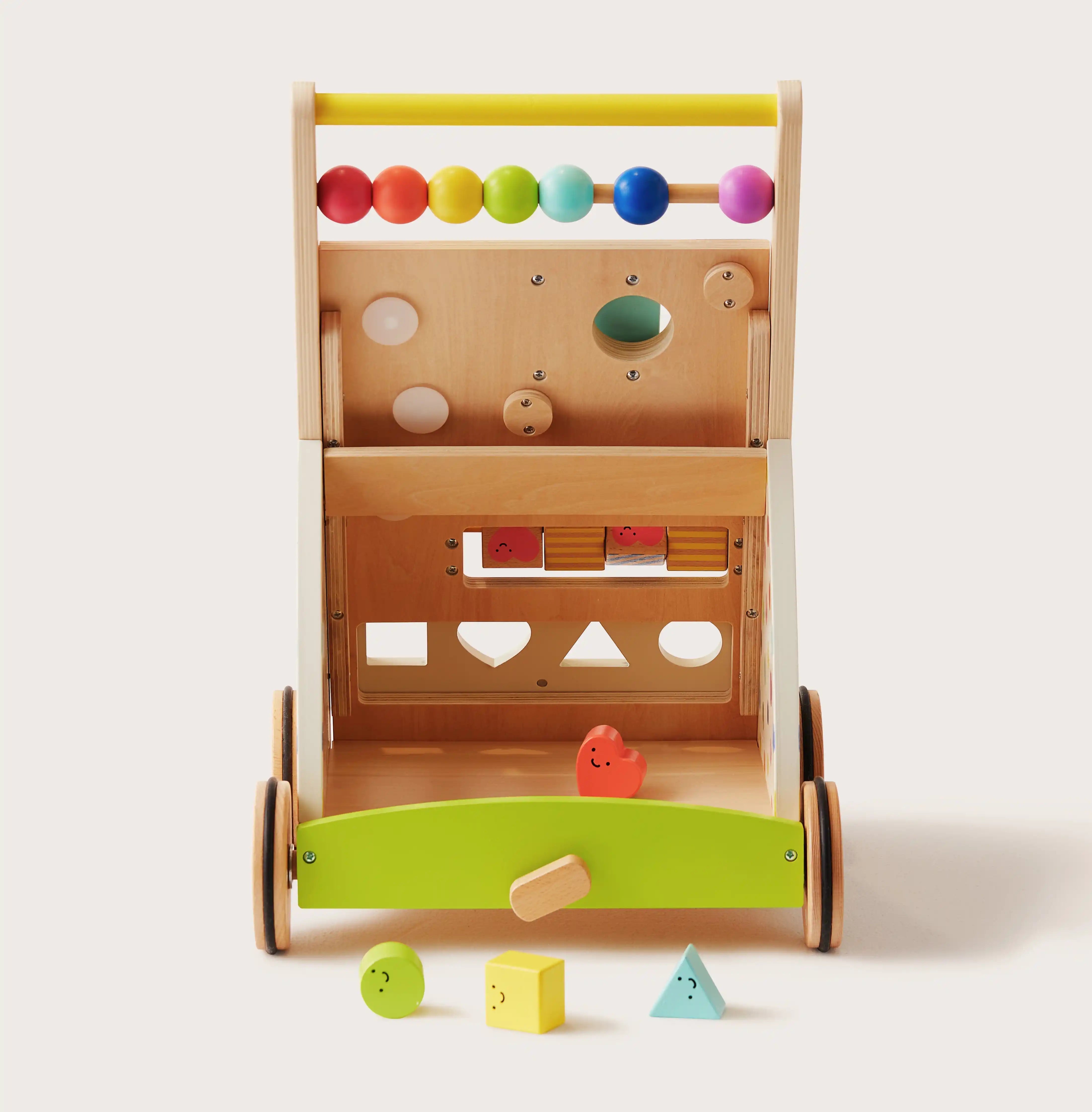 Tiny Land®  Wooden Activity Walker | Rainbow