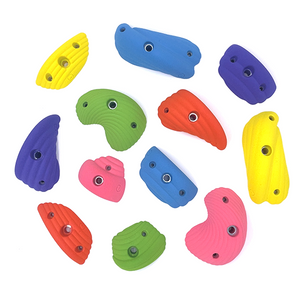 Multi Color Wave Rock Wall Holds | Bolt On or Screw On