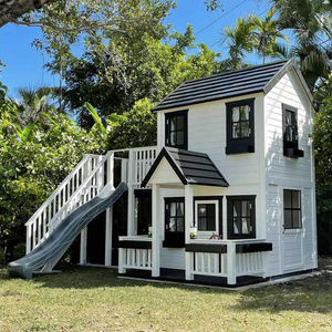 Whole Wood Playhouse two Story Playhouse prince  corner