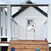 Whole Wood Playhouse two story playhouse with slide pricess balcony