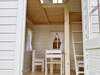 Whole Wood Playhouse two story playhouse with slide pricess iniside