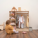 Montessori Wardrobe for Kids in Natural Wood