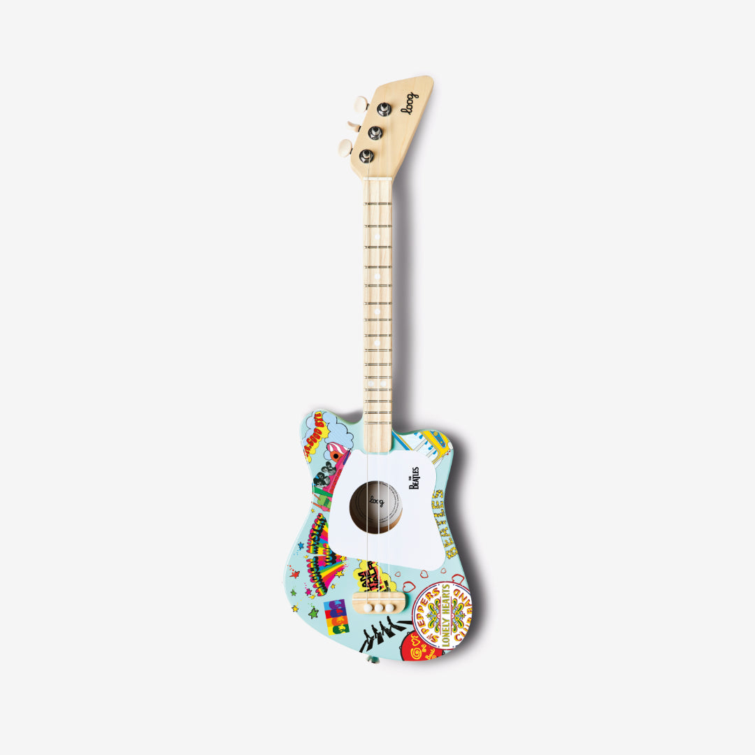 Beatles + Loog Teal Mini Guitar