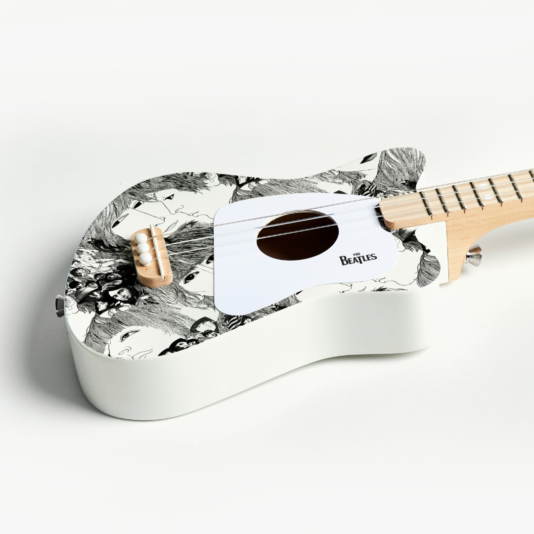 Beatles + Loog White Mini Guitar